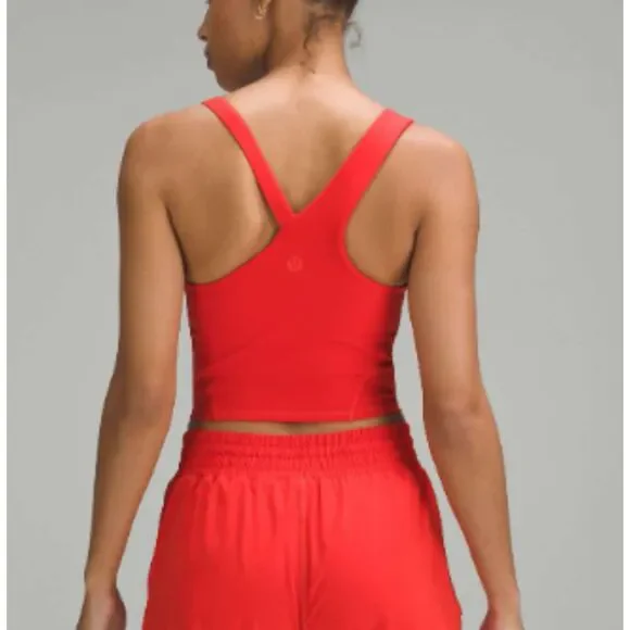 Lululemon Everlux Asymmetrical Tennis Tank Top Hot Heat 0 - Picture 5 of 5